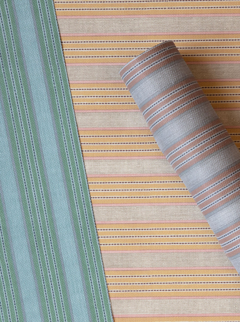 The Lawns Wallpaper. Lucia Stripe Paperweave.