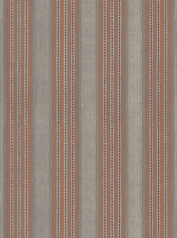The Lawns Wallpaper. Lucia Stripe Paperweave in Cigar