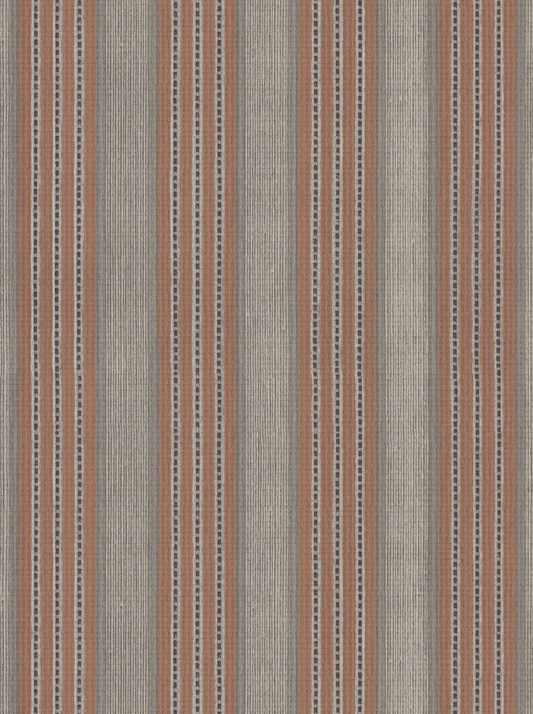The Lawns Wallpaper. Lucia Stripe Paperweave in Cigar.